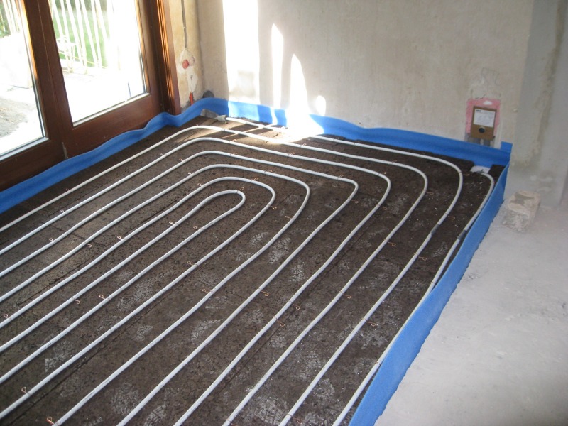 Fussbodenheizung im Anbau